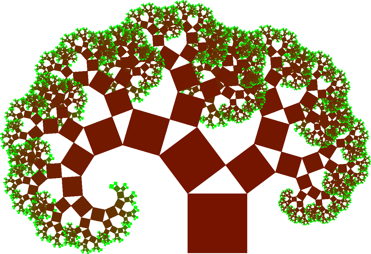 Here is an image of a Pythagorean tree.